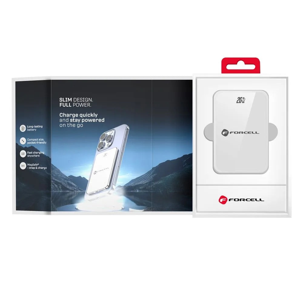 POwer Bank MagSafe SUPER SOTTILE Forcell F-Energy SuperSlim F5K8 QC4.0 PD3.0 15W 5000 mAh